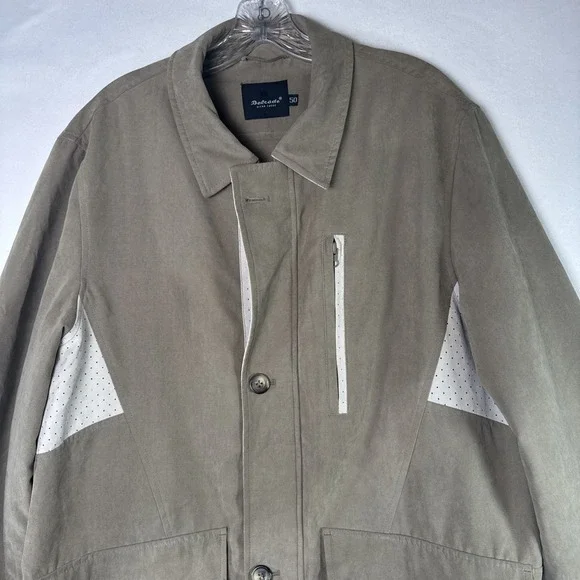 Belcade Mens Tan Microsuede Trench Coat EU 50 US 40 Excellent Condition